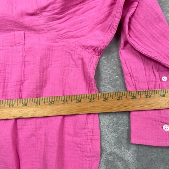 Gap Long Sleeve Pink Button-Up Shirt L 100% Cotton Lightweight d0829 - Picture 6 of 9